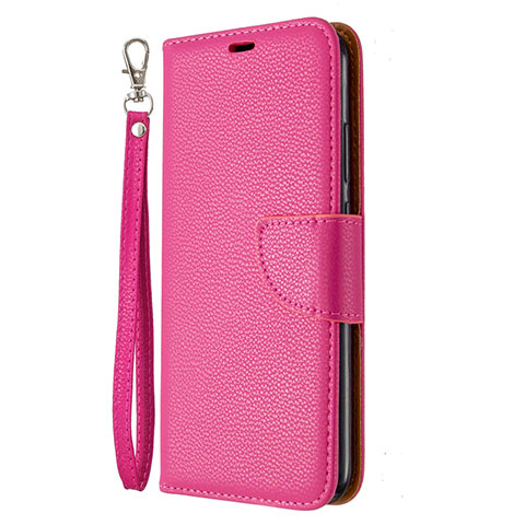 Coque Portefeuille Livre Cuir Etui Clapet L01 pour Huawei P40 Lite E Rose Rouge