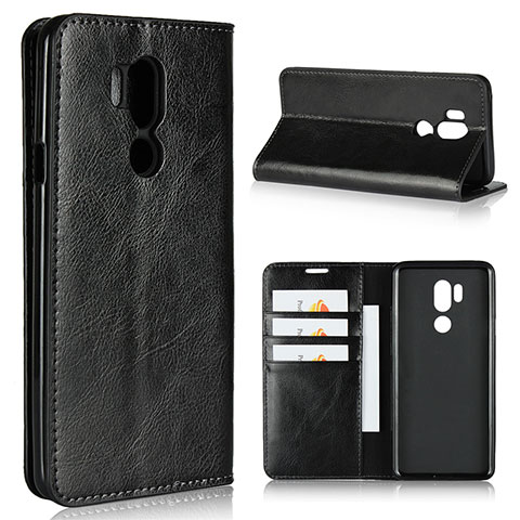 Coque Portefeuille Livre Cuir Etui Clapet L01 pour LG G7 Noir