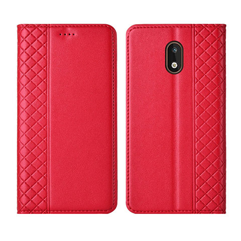 Coque Portefeuille Livre Cuir Etui Clapet L01 pour Nokia 1.3 Rouge