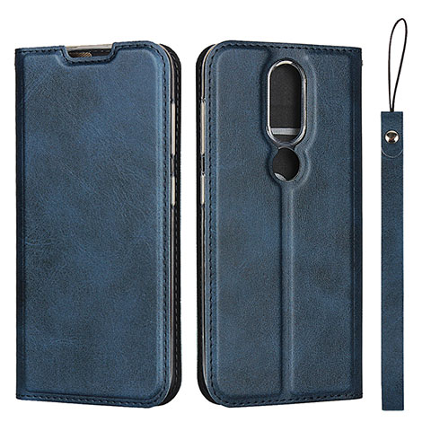 Coque Portefeuille Livre Cuir Etui Clapet L01 pour Nokia 4.2 Bleu