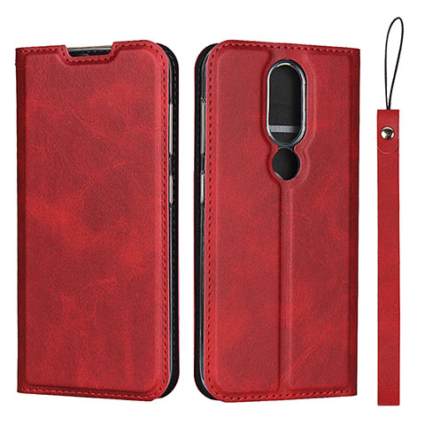 Coque Portefeuille Livre Cuir Etui Clapet L01 pour Nokia 4.2 Rouge