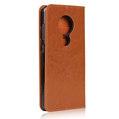 Coque Portefeuille Livre Cuir Etui Clapet L01 pour Nokia 7.2 Orange