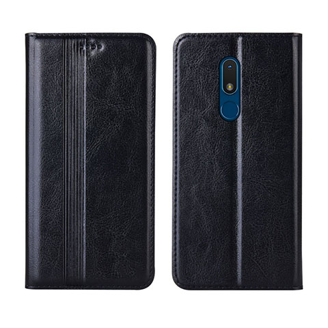 Coque Portefeuille Livre Cuir Etui Clapet L01 pour Nokia C3 Noir