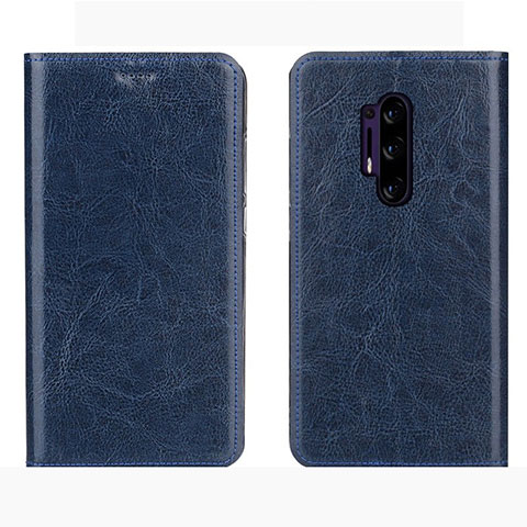 Coque Portefeuille Livre Cuir Etui Clapet L01 pour OnePlus 8 Pro Bleu