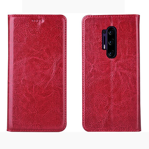 Coque Portefeuille Livre Cuir Etui Clapet L01 pour OnePlus 8 Pro Rouge