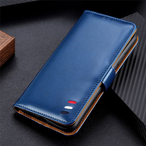 Coque Portefeuille Livre Cuir Etui Clapet L01 pour OnePlus Nord N10 5G Bleu