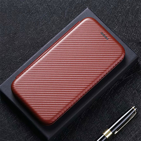 Coque Portefeuille Livre Cuir Etui Clapet L01 pour Oppo A15 Marron