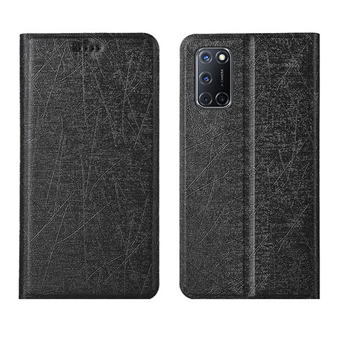 Coque Portefeuille Livre Cuir Etui Clapet L01 pour Oppo A92 Noir