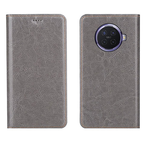 Coque Portefeuille Livre Cuir Etui Clapet L01 pour Oppo Ace2 Gris