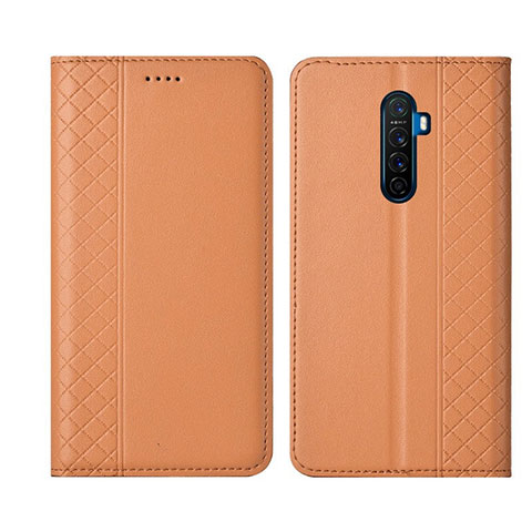 Coque Portefeuille Livre Cuir Etui Clapet L01 pour Oppo Reno Ace Orange