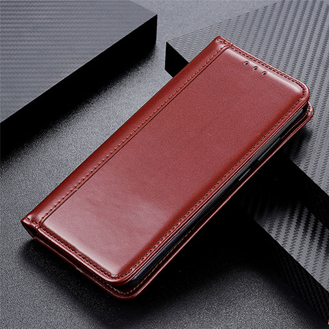 Coque Portefeuille Livre Cuir Etui Clapet L01 pour Oppo Reno3 A Marron