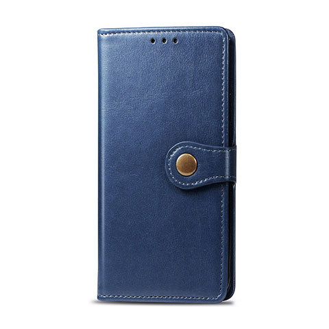 Coque Portefeuille Livre Cuir Etui Clapet L01 pour Realme 5 Bleu