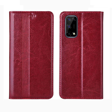 Coque Portefeuille Livre Cuir Etui Clapet L01 pour Realme Narzo 30 Pro 5G Rouge