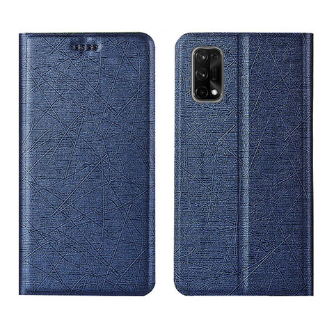 Coque Portefeuille Livre Cuir Etui Clapet L01 pour Realme V15 5G Bleu