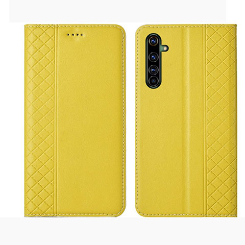 Coque Portefeuille Livre Cuir Etui Clapet L01 pour Realme X50 Pro 5G Jaune