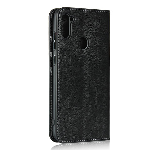 Coque Portefeuille Livre Cuir Etui Clapet L01 pour Samsung Galaxy A11 Noir