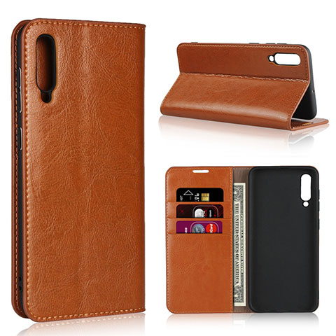 Coque Portefeuille Livre Cuir Etui Clapet L01 pour Samsung Galaxy A50S Orange