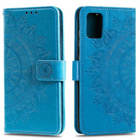 Coque Portefeuille Livre Cuir Etui Clapet L01 pour Samsung Galaxy A71 5G Bleu Ciel