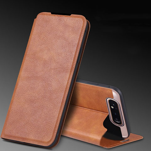 Coque Portefeuille Livre Cuir Etui Clapet L01 pour Samsung Galaxy A90 4G Orange