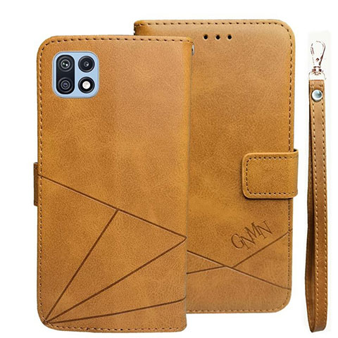 Coque Portefeuille Livre Cuir Etui Clapet L01 pour Samsung Galaxy F42 5G Marron