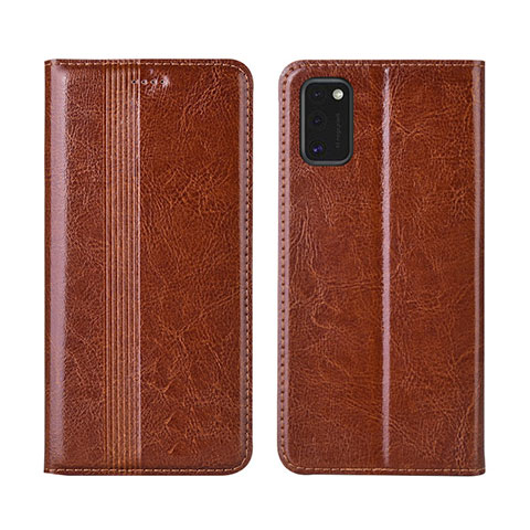 Coque Portefeuille Livre Cuir Etui Clapet L01 pour Samsung Galaxy M51 Brun Clair