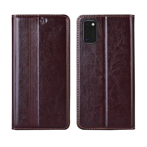 Coque Portefeuille Livre Cuir Etui Clapet L01 pour Samsung Galaxy M51 Marron