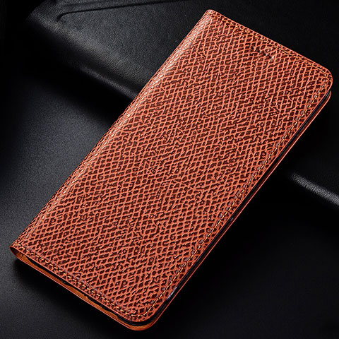 Coque Portefeuille Livre Cuir Etui Clapet L01 pour Samsung Galaxy M60s Marron