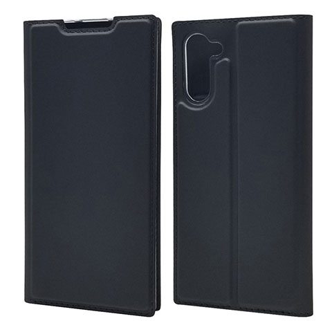 Coque Portefeuille Livre Cuir Etui Clapet L01 pour Samsung Galaxy Note 10 Noir