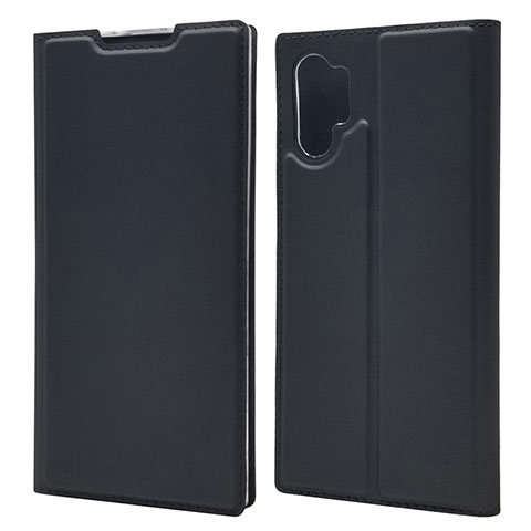 Coque Portefeuille Livre Cuir Etui Clapet L01 pour Samsung Galaxy Note 10 Plus 5G Noir