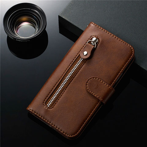 Coque Portefeuille Livre Cuir Etui Clapet L01 pour Samsung Galaxy S20 Ultra 5G Marron