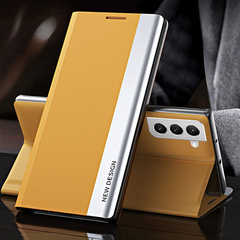 Coque Portefeuille Livre Cuir Etui Clapet L01 pour Samsung Galaxy S23 Plus 5G Jaune