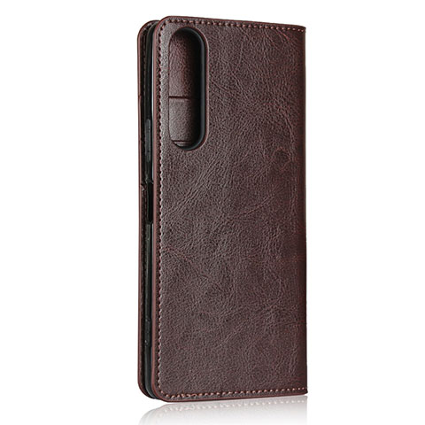 Coque Portefeuille Livre Cuir Etui Clapet L01 pour Sony Xperia 1 II Marron