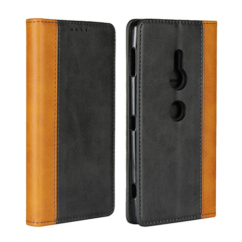 Coque Portefeuille Livre Cuir Etui Clapet L01 pour Sony Xperia XZ2 Noir