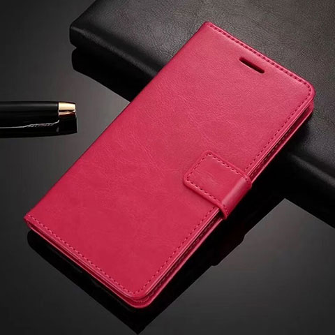 Coque Portefeuille Livre Cuir Etui Clapet L01 pour Vivo S1 Pro Rose Rouge