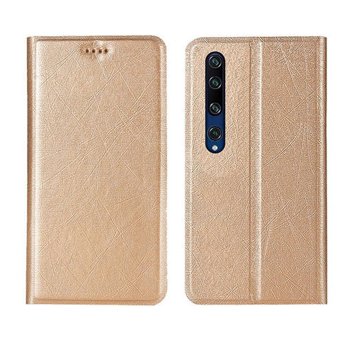 Coque Portefeuille Livre Cuir Etui Clapet L01 pour Xiaomi Mi 10 Or