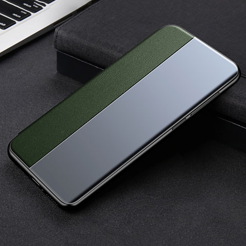 Coque Portefeuille Livre Cuir Etui Clapet L01 pour Xiaomi Mi 11 5G Vert Nuit