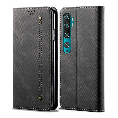 Coque Portefeuille Livre Cuir Etui Clapet L01 pour Xiaomi Mi Note 10 Noir