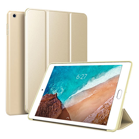 Coque Portefeuille Livre Cuir Etui Clapet L01 pour Xiaomi Mi Pad 4 Or