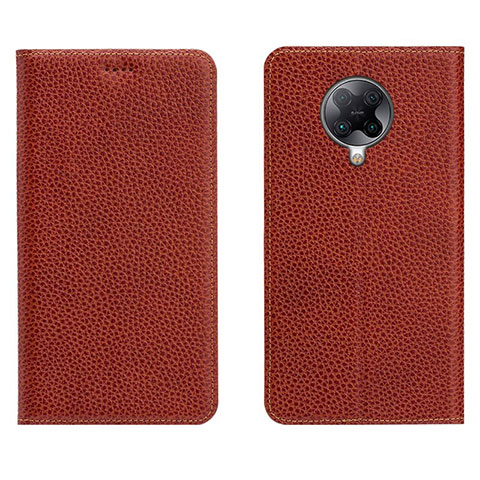 Coque Portefeuille Livre Cuir Etui Clapet L01 pour Xiaomi Poco F2 Pro Marron