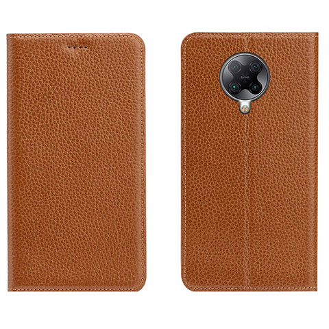 Coque Portefeuille Livre Cuir Etui Clapet L01 pour Xiaomi Poco F2 Pro Orange