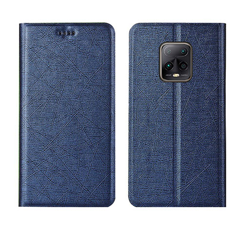 Coque Portefeuille Livre Cuir Etui Clapet L01 pour Xiaomi Redmi 10X Pro 5G Bleu