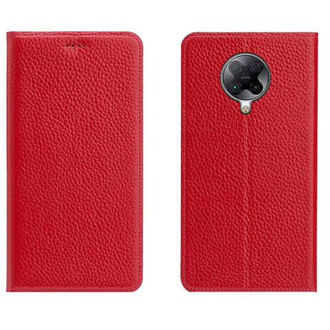 Coque Portefeuille Livre Cuir Etui Clapet L01 pour Xiaomi Redmi K30 Pro 5G Rouge