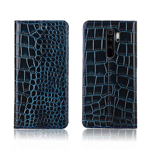 Coque Portefeuille Livre Cuir Etui Clapet L01 pour Xiaomi Redmi Note 8 Pro Bleu Ciel