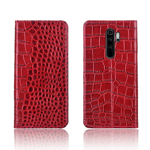 Coque Portefeuille Livre Cuir Etui Clapet L01 pour Xiaomi Redmi Note 8 Pro Rouge