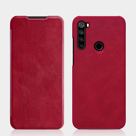 Coque Portefeuille Livre Cuir Etui Clapet L01 pour Xiaomi Redmi Note 8 Rouge