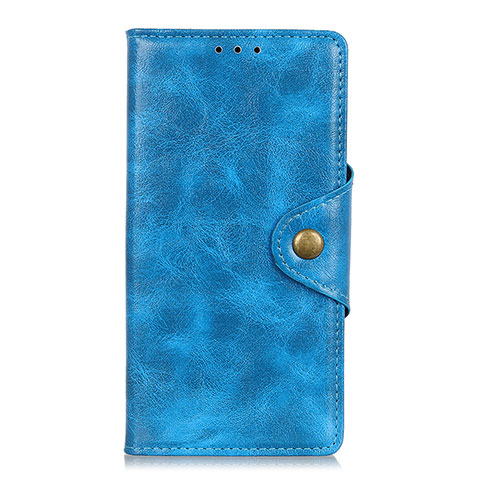 Coque Portefeuille Livre Cuir Etui Clapet L01 pour Xiaomi Redmi Note 9 Pro Bleu Ciel