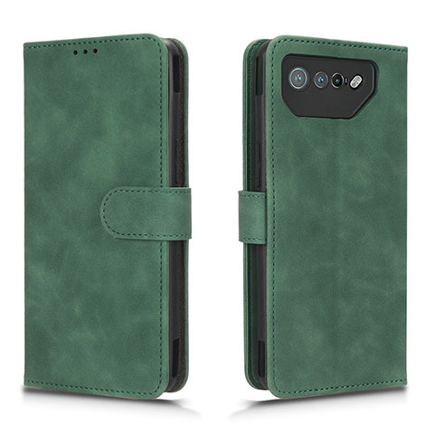 Coque Portefeuille Livre Cuir Etui Clapet L01Z pour Asus ROG Phone 7 Pro Vert