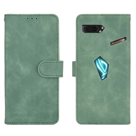 Coque Portefeuille Livre Cuir Etui Clapet L01Z pour Asus ROG Phone II ZS660KL Vert