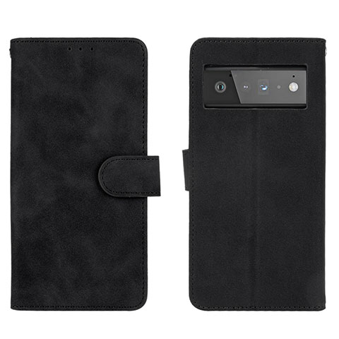 Coque Portefeuille Livre Cuir Etui Clapet L01Z pour Google Pixel 6 5G Noir