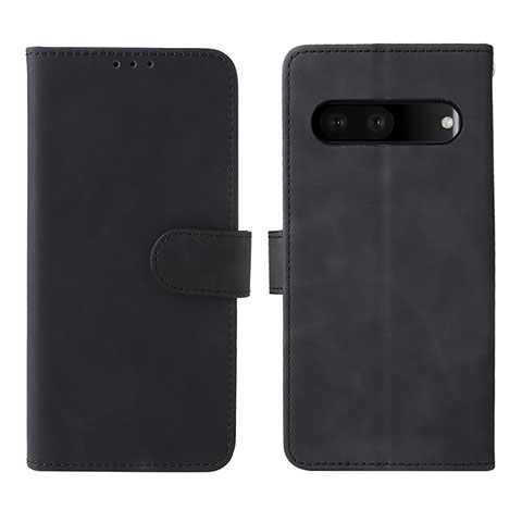 Coque Portefeuille Livre Cuir Etui Clapet L01Z pour Google Pixel 7 5G Noir